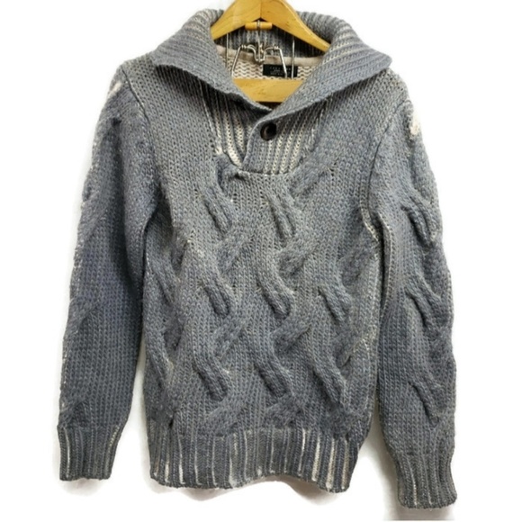 Zara Other - Zara Man Alpaca Wool Blend Shawl Collar Sweater Lg